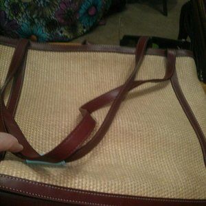EUC Leather Purse Shoulder Tan Cream Large Max